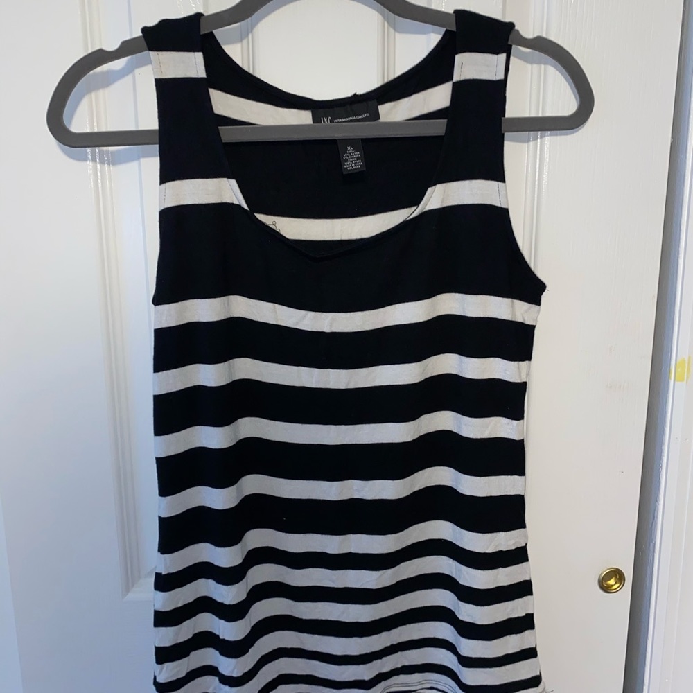 Black/White Tank Top